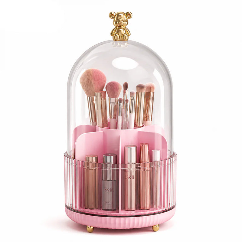 360° Rotating Makeup Brush Organizer (Random Colors)