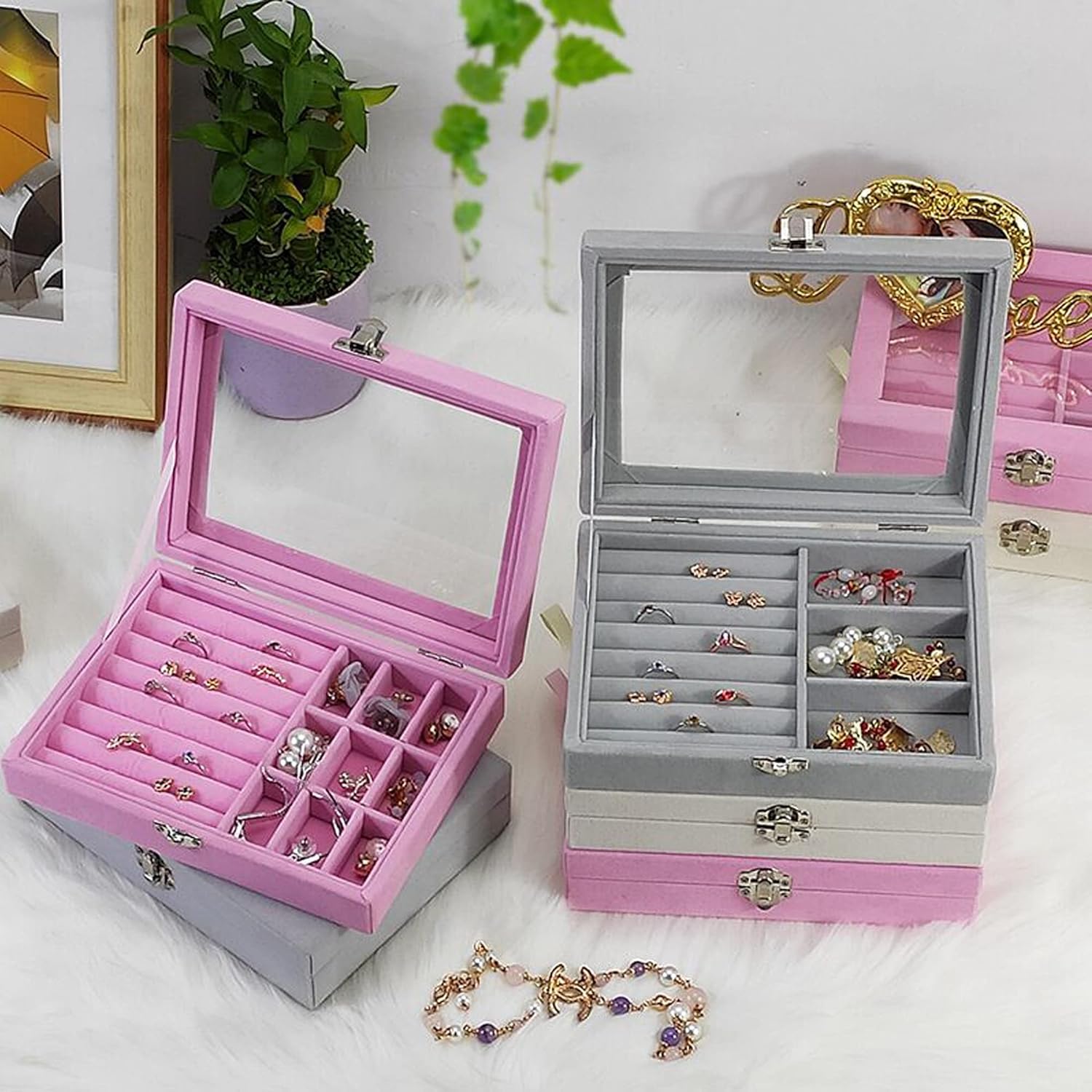 Velvet Jewelry Storage Box
