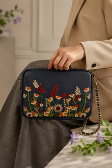 CLT Blossom Crossbody - Blue