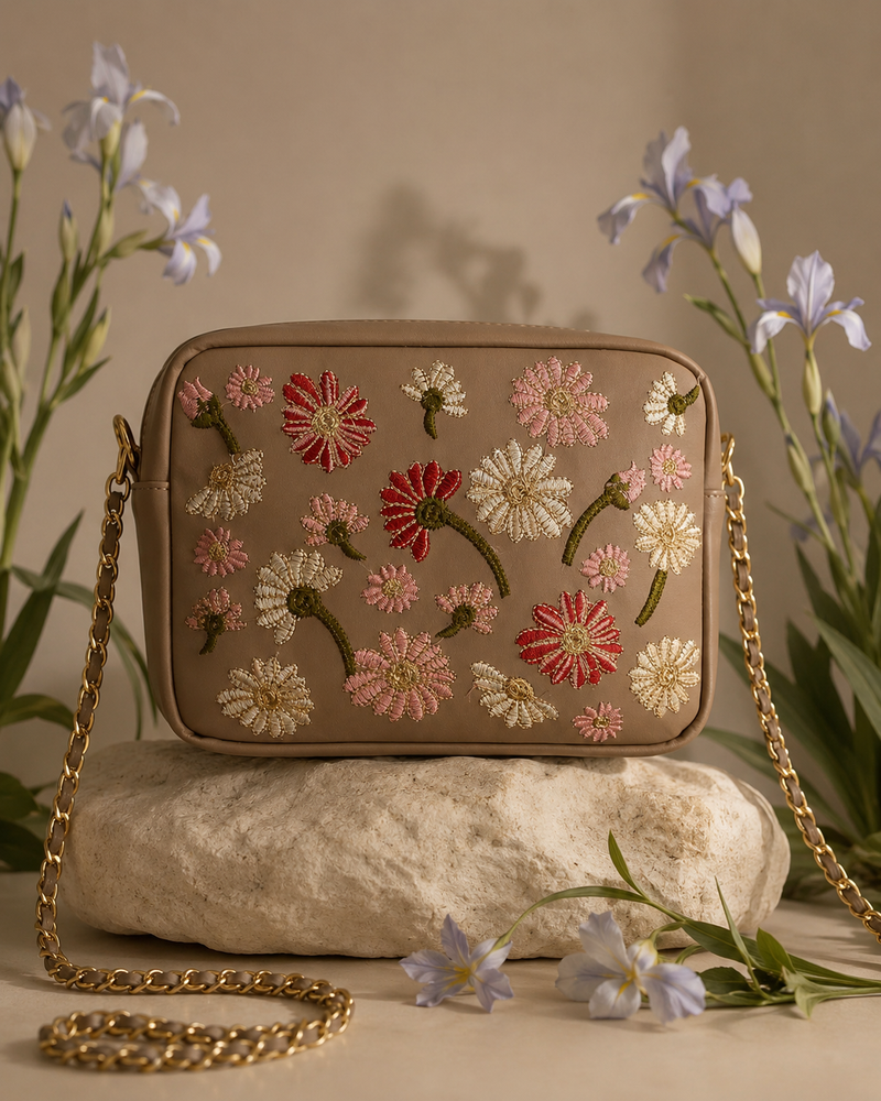 CLT Blossom Crossbody - Beige