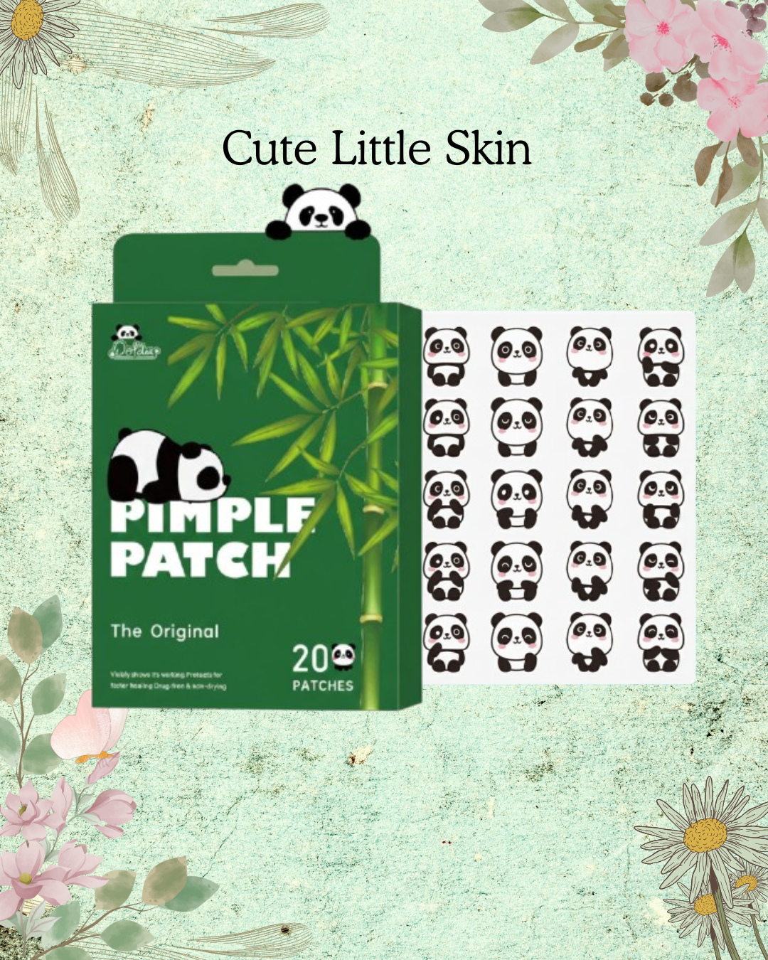 Cute Little Skin's - Cartoon Panda Hydro-colloid Pus Absorbing Ultra-thin Acne Patch