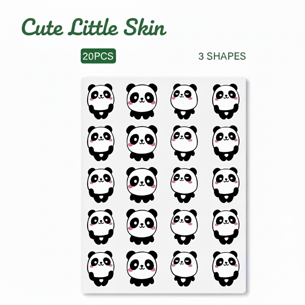 Cute Little Skin's - Cartoon Panda Hydro-colloid Pus Absorbing Ultra-thin Acne Patch